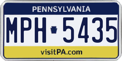 PA license plate MPH5435