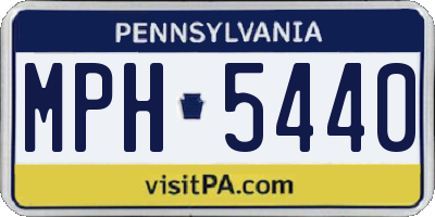 PA license plate MPH5440