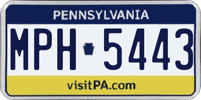 PA license plate MPH5443