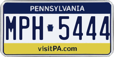 PA license plate MPH5444