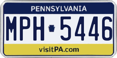 PA license plate MPH5446