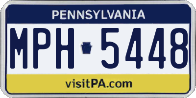 PA license plate MPH5448