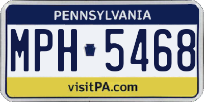 PA license plate MPH5468