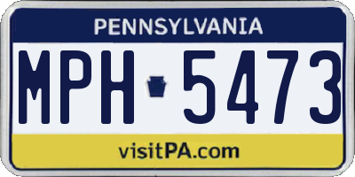 PA license plate MPH5473