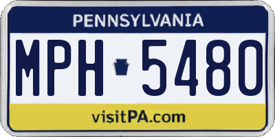 PA license plate MPH5480