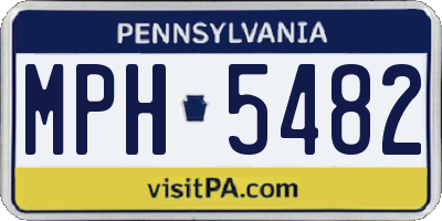 PA license plate MPH5482