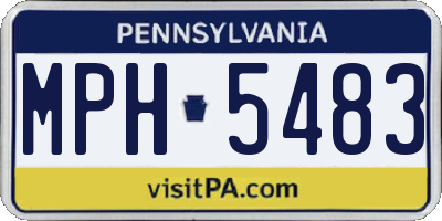 PA license plate MPH5483