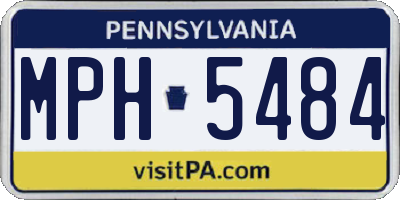 PA license plate MPH5484