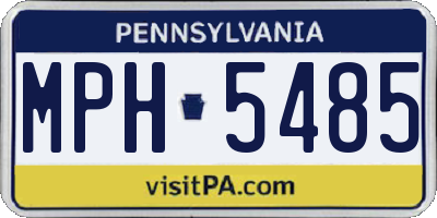PA license plate MPH5485