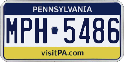 PA license plate MPH5486