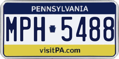 PA license plate MPH5488