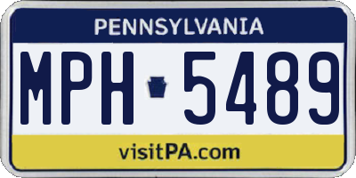 PA license plate MPH5489