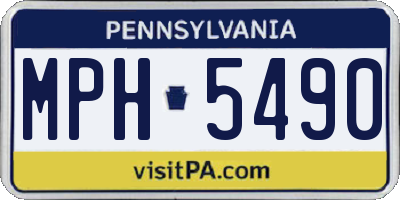 PA license plate MPH5490