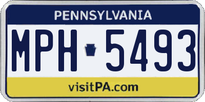 PA license plate MPH5493