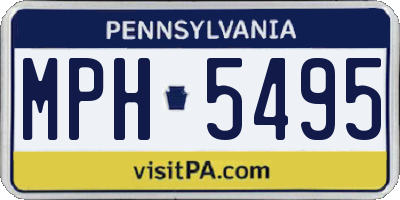 PA license plate MPH5495