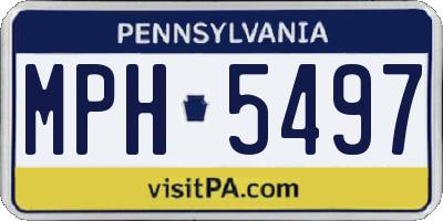 PA license plate MPH5497