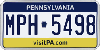 PA license plate MPH5498
