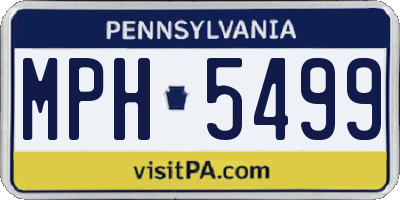 PA license plate MPH5499