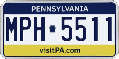 PA license plate MPH5511