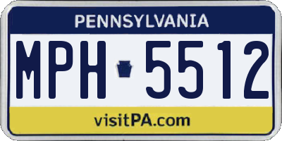 PA license plate MPH5512