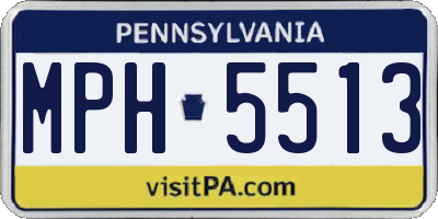 PA license plate MPH5513