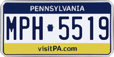 PA license plate MPH5519