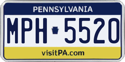 PA license plate MPH5520