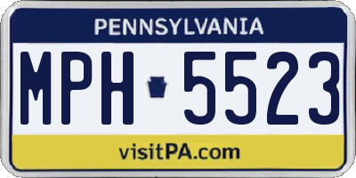 PA license plate MPH5523