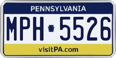 PA license plate MPH5526