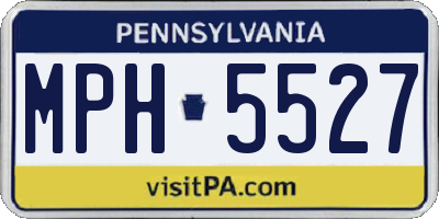 PA license plate MPH5527
