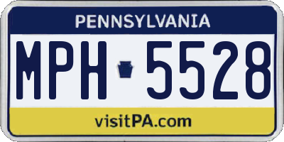 PA license plate MPH5528