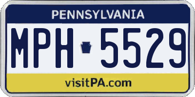 PA license plate MPH5529