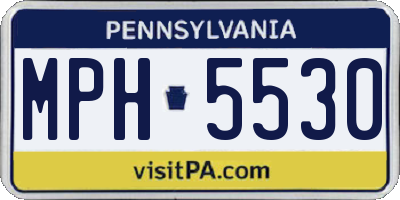 PA license plate MPH5530