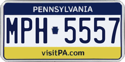 PA license plate MPH5557