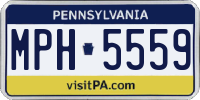 PA license plate MPH5559