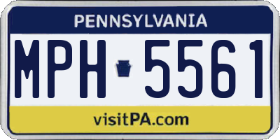 PA license plate MPH5561