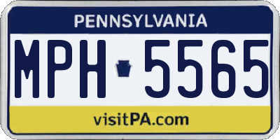 PA license plate MPH5565