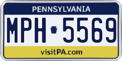 PA license plate MPH5569