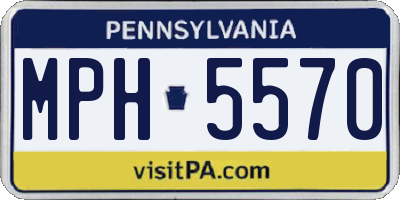 PA license plate MPH5570