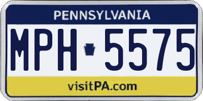 PA license plate MPH5575