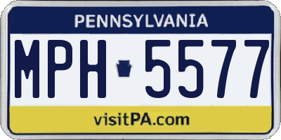 PA license plate MPH5577