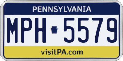PA license plate MPH5579