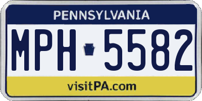 PA license plate MPH5582