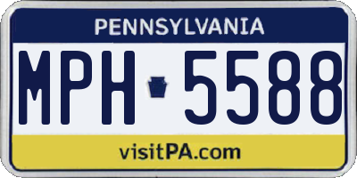PA license plate MPH5588