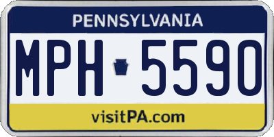 PA license plate MPH5590