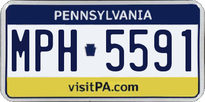 PA license plate MPH5591