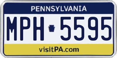 PA license plate MPH5595