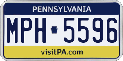 PA license plate MPH5596