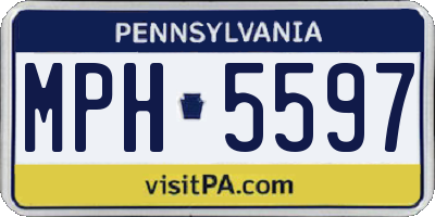 PA license plate MPH5597