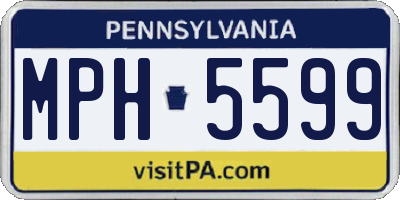 PA license plate MPH5599